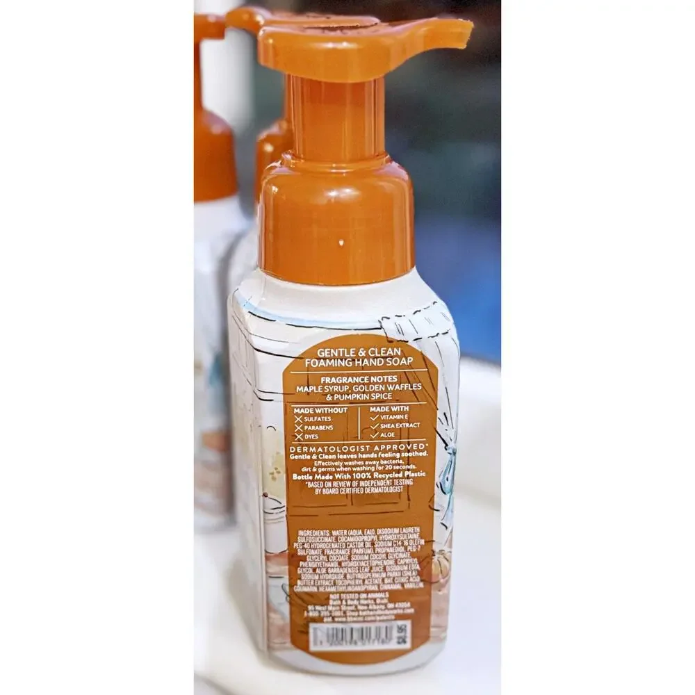 Bath & Body Works Pumpkin Pecan Waffles Gentle Clean Foaming Hand Soap x4